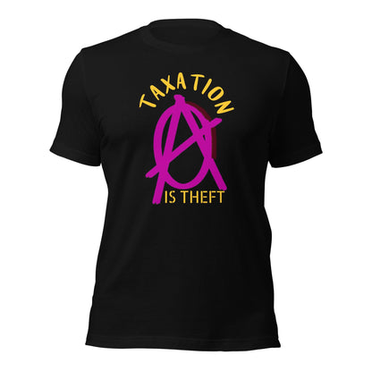 Anarchy Wear Pink "Taxation Is Theft" Unisex t-shirt - AnarchyWear