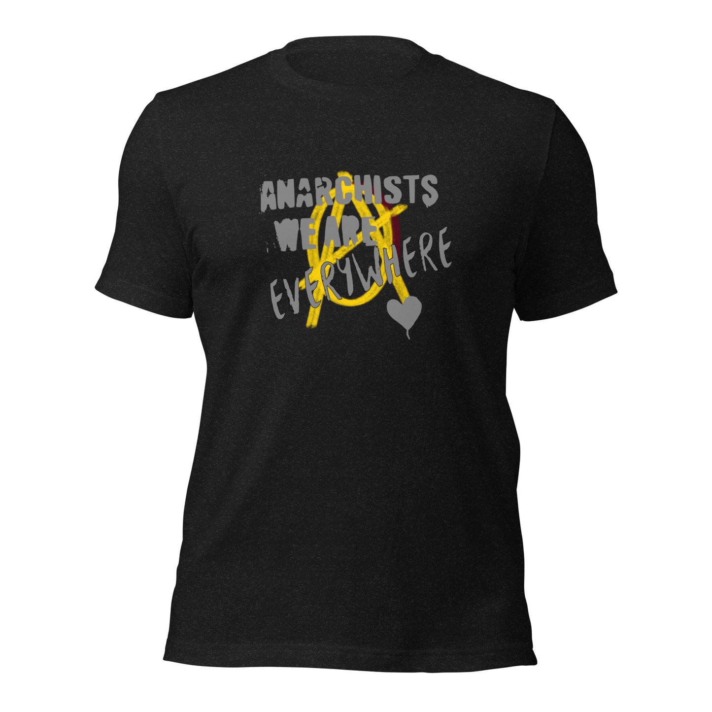 Anarchy Wear "We Are Every Where" Grey on Gold Unisex t-shirt