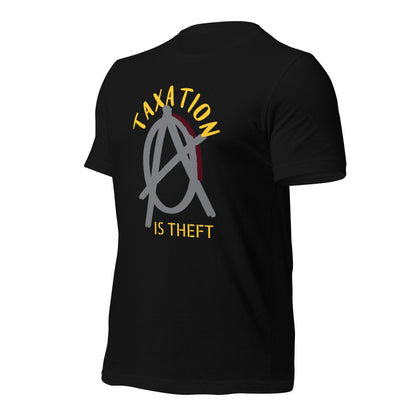 Anarchy Wear Agora Grey "Taxation Is Theft" Unisex t-shirt - AnarchyWear
