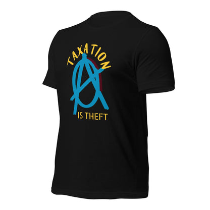 Anarchy Wear Blue "Taxation Is Theft" Unisex t-shirt - AnarchyWear