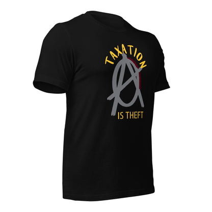 Anarchy Wear Agora Grey "Taxation Is Theft" Unisex t-shirt - AnarchyWear