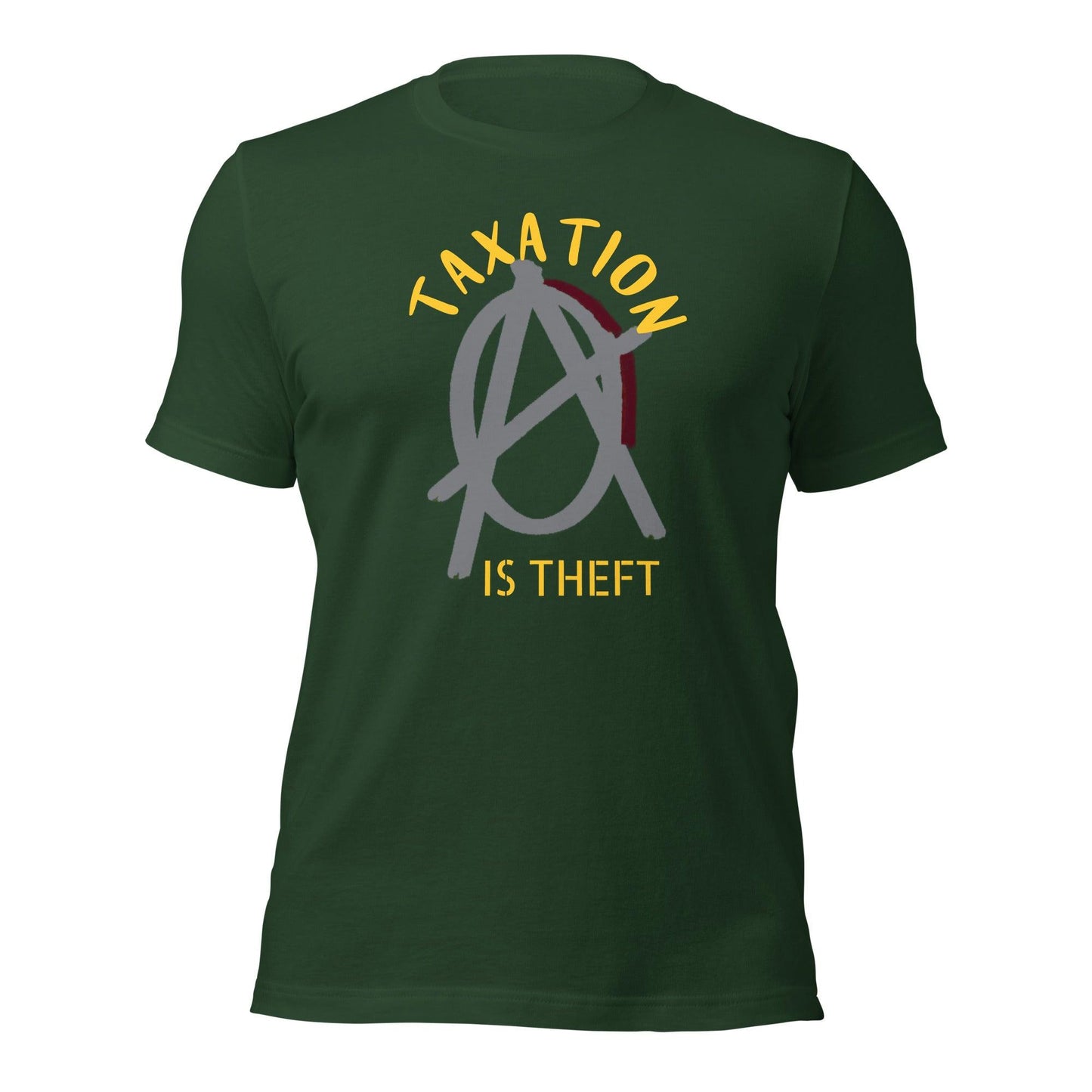 Anarchy Wear Agora Grey "Taxation Is Theft" Unisex t-shirt - AnarchyWear