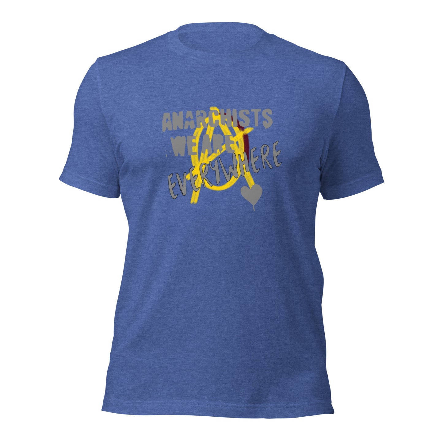 Anarchy Wear "We Are Every Where" Grey on Gold Unisex t-shirt