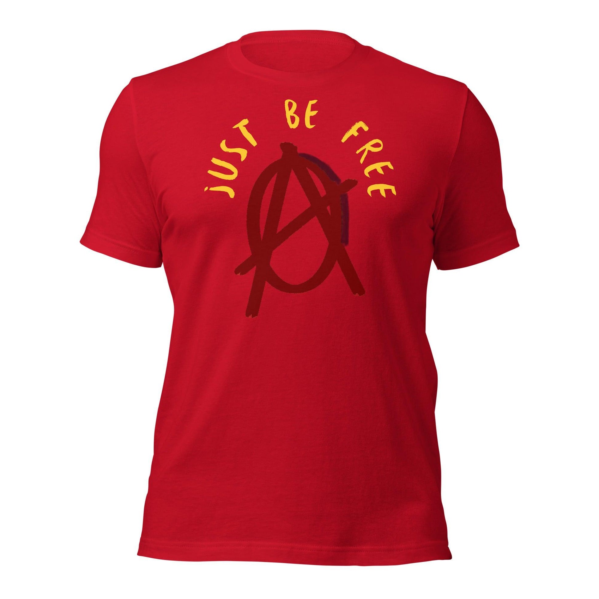 Anarchy Wear "Just Be Free" Red Unisex t-shirt - AnarchyWear