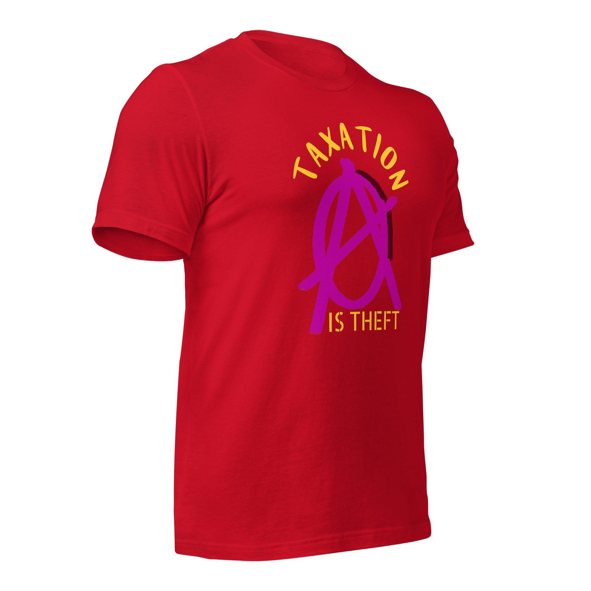 Anarchy Wear Pink "Taxation Is Theft" Unisex t-shirt - AnarchyWear