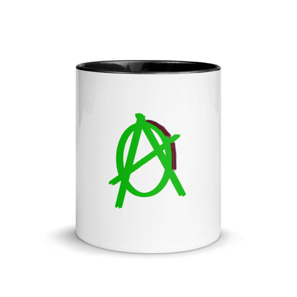 Green Anarchy Mug with Color Inside - AnarchyWear