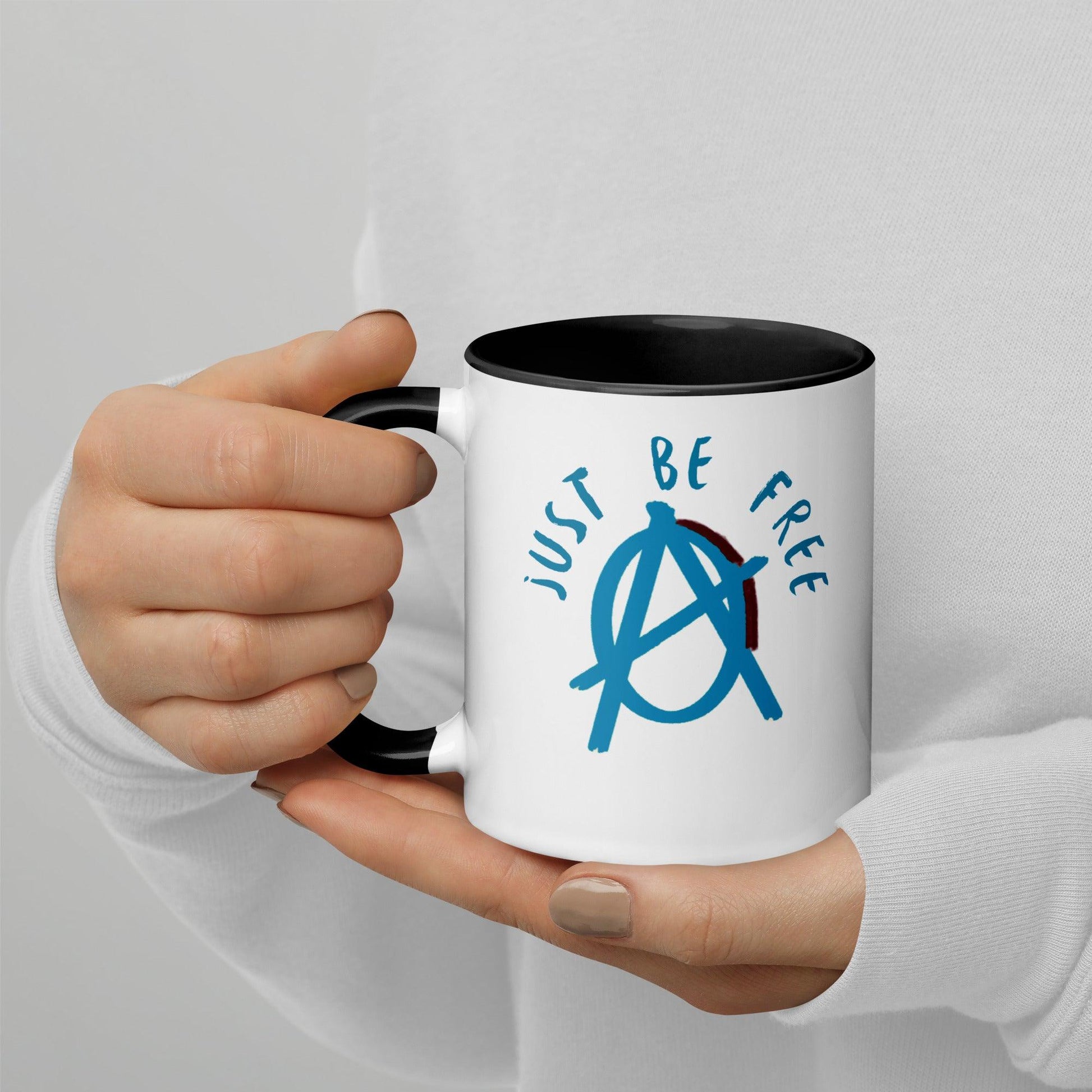 Blue "Just Be Free" Anarchy Mug - AnarchyWear