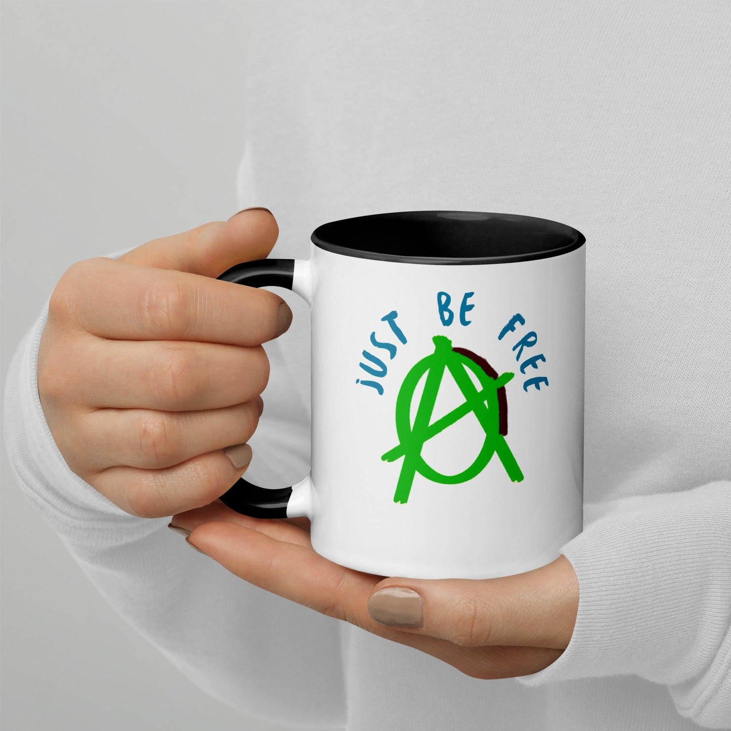 Green "Just Be Free" Anarchy Mug - AnarchyWear
