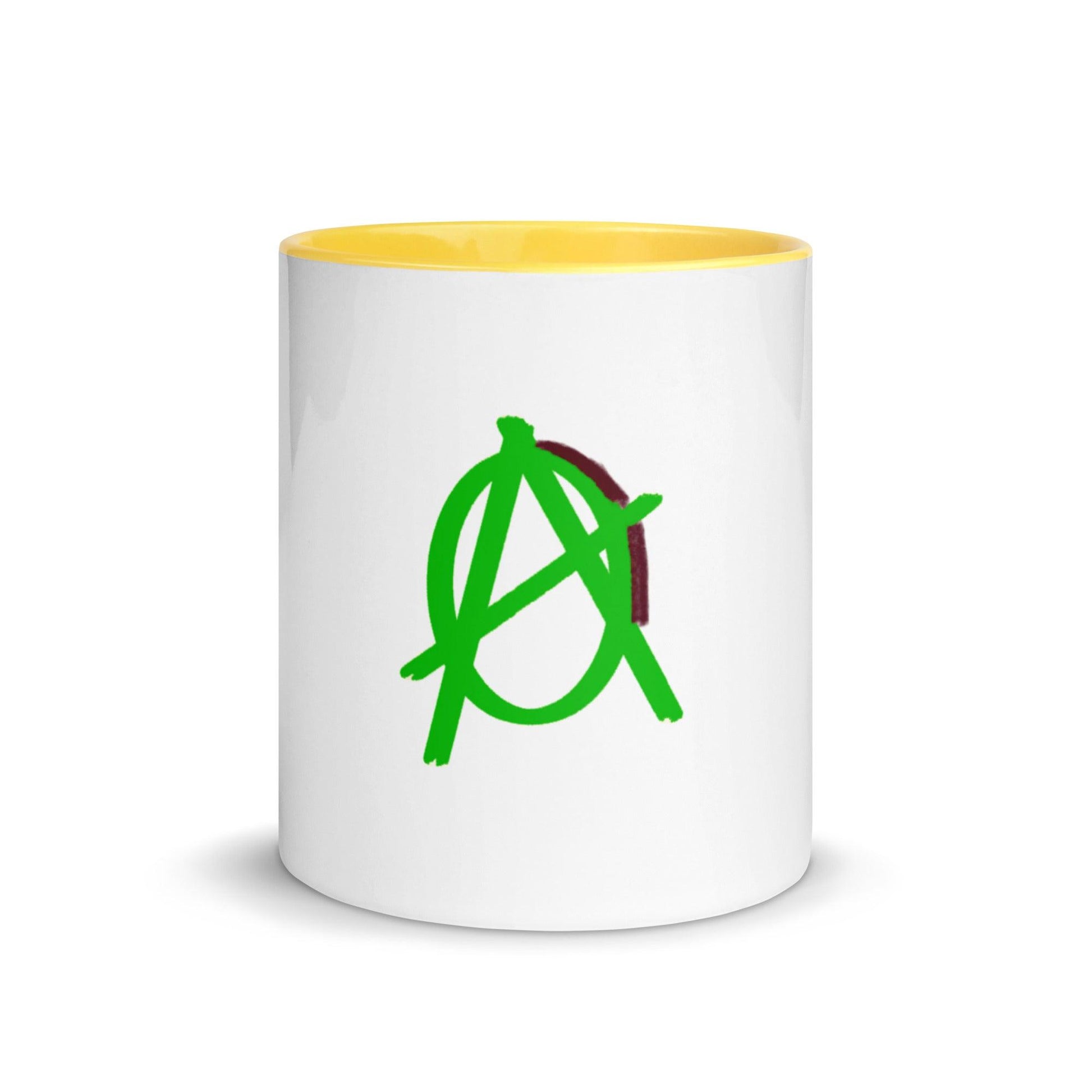 Green Anarchy Mug with Color Inside - AnarchyWear