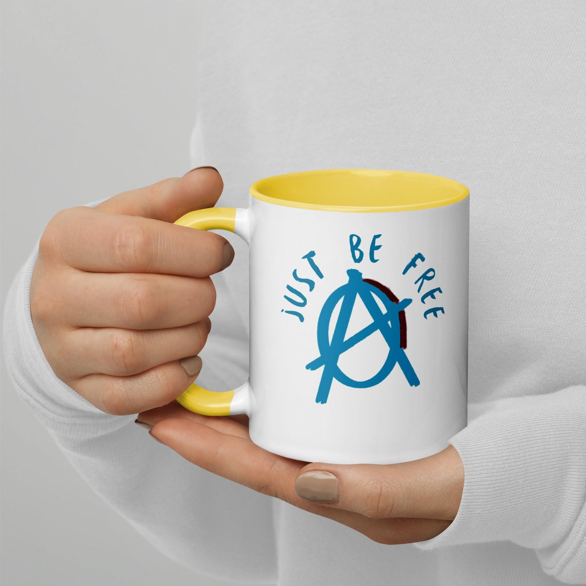 Blue "Just Be Free" Anarchy Mug - AnarchyWear