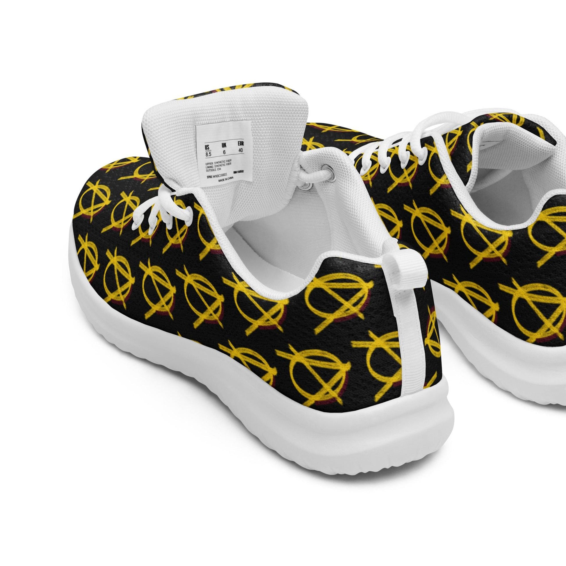 Anarchy Wear Black and Gold Women’s athletic shoes - AnarchyWear