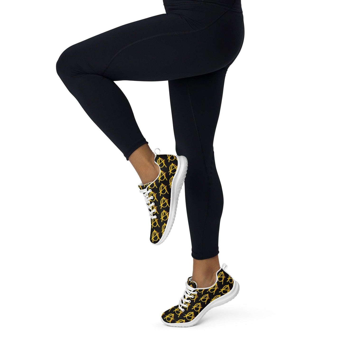 Anarchy Wear Black and Gold Women’s athletic shoes - AnarchyWear