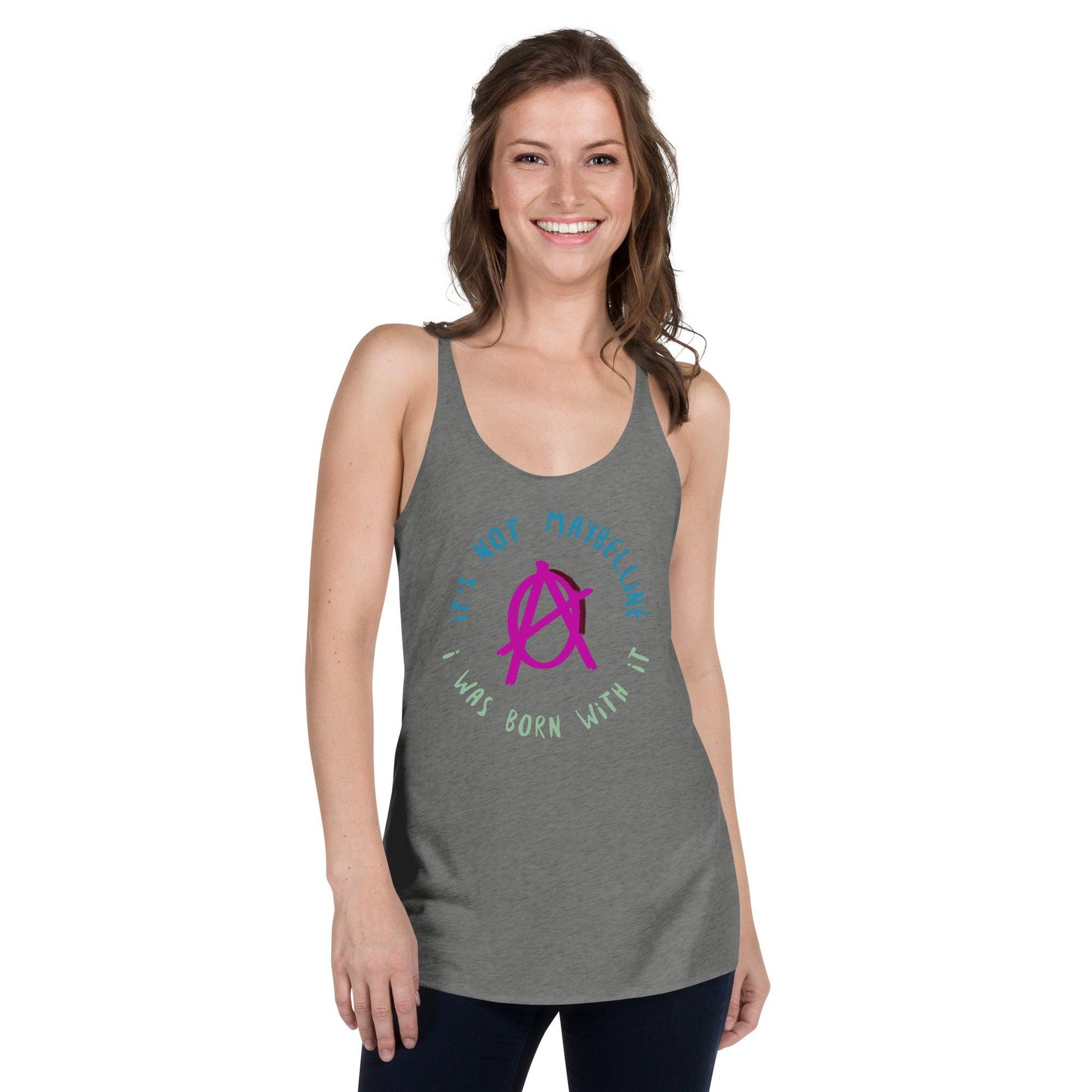 Anarchy Wear Women's "It's Not Maybelline" Pink Women's Racerback Tank - AnarchyWear