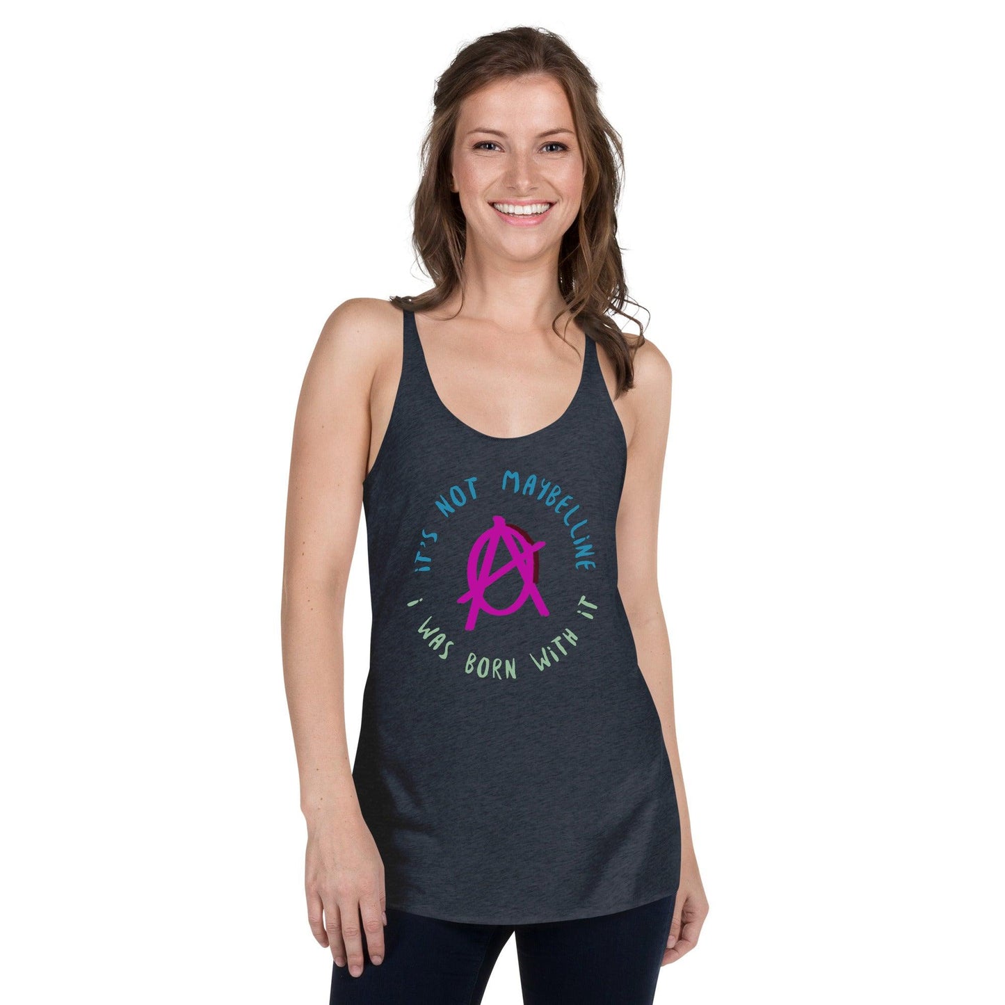 Anarchy Wear Women's "It's Not Maybelline" Pink Women's Racerback Tank - AnarchyWear